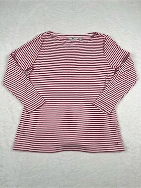 Vineyard Vines Striped Long Sleeve Tee Red White Nautical L